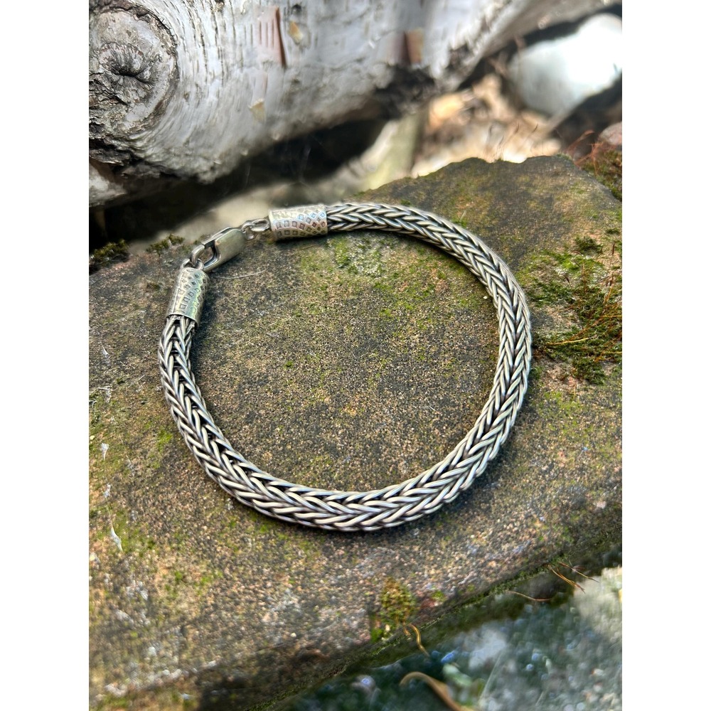 Handmade Men's Sterling Silver Chain Bracelet | 925 Solid Silver Jewelry